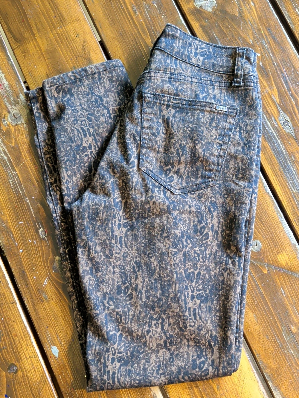 Jonny-Q Skinny Jeans in Brown Leopard Print